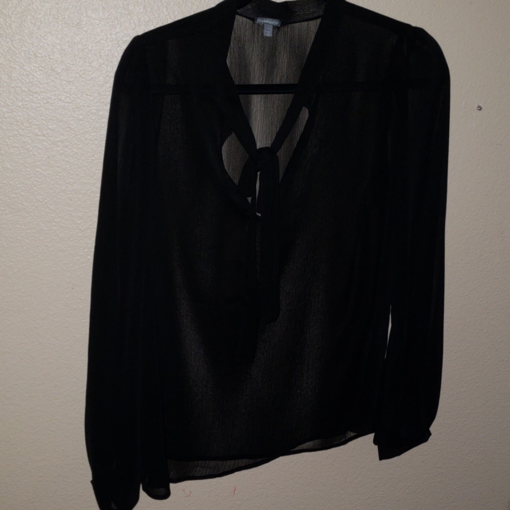 Black sheer blouse